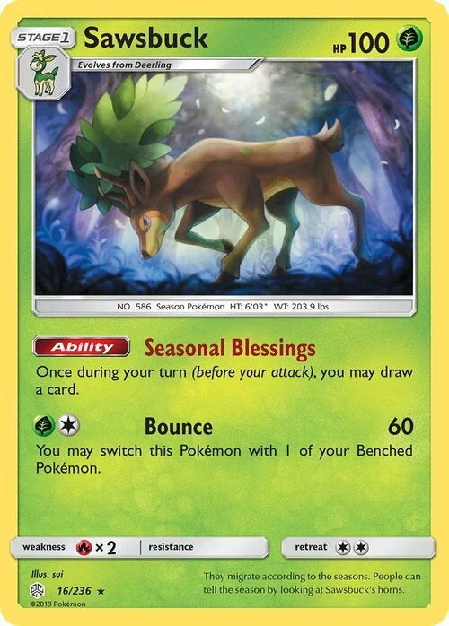 Cosmic Eclipse Holo Sawsbuck #16/236